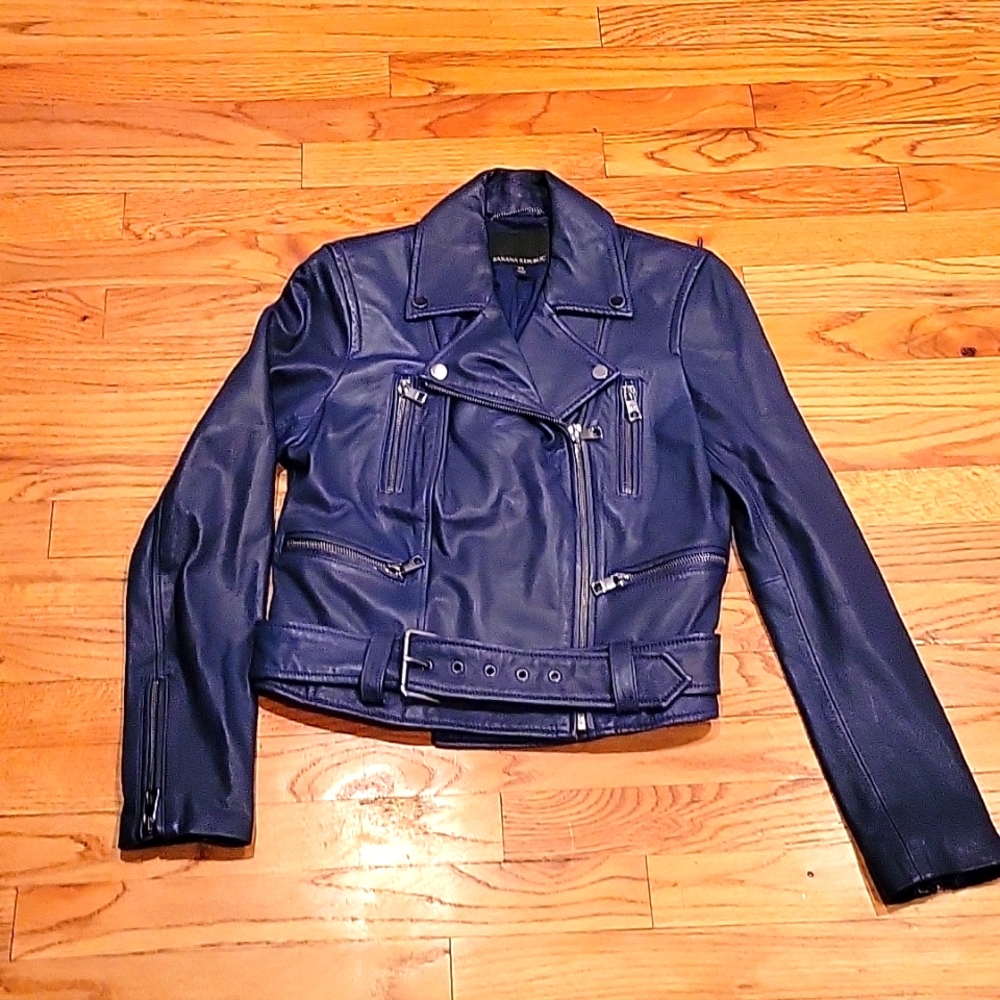 Bomber leather jacket